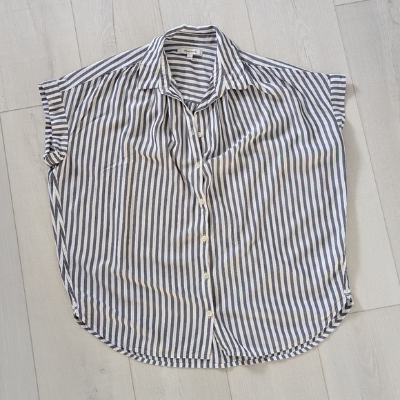 Madewell central tunic shirt in Ballard stripe - Picture 10 of 11